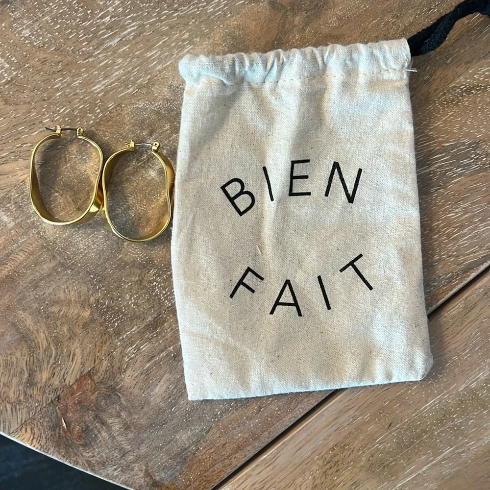 NWOT Madewell wavy hoop earrings - Picture 1 of 3